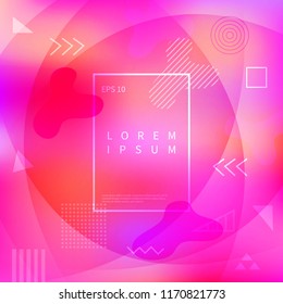 Minimal background with abstract geometric design. Fluid gradient shapes dynamic composition. Vector trendy color poster, banner, card, flyer, screen digital wallpaper cover print magazine
