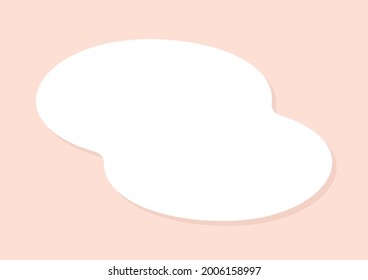 Minimal background. Abstract illustration with quotation marks and white text space on light pink. Design for a headline, mention, banner, eye-catcher. A4 ratio.