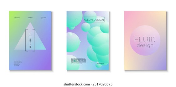 Minimal Background. Abstract Poster. Geometric Radial Illustration. Violet Holographic Set. Digital Banner. Triangle Design. Multyplying Hipster Placard. Blue Minimal Background