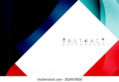 Minimal background. Abstract square shape with round corners created with wavy forms. Vector Illustration For Wallpaper, Banner, Background, Landing Page