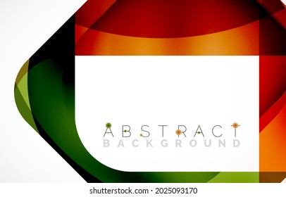 Minimal background. Abstract square shape with round corners created with wavy forms. Vector Illustration For Wallpaper, Banner, Background, Landing Page