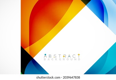 Fondo mínimo. Forma cuadrada abstracta con esquinas redondeadas creadas con formas onduladas. Ilustración vectorial para fondo de escritorio, pancarta, fondo, página de aterrizaje