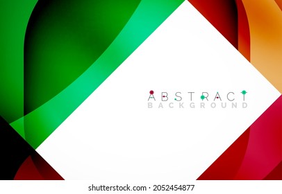 Minimaler Hintergrund. Abstrakte quadratische Form mit runden Ecken, die mit gewellten Formen erstellt wurden. Vektorgrafik für Bildschirmhintergrund, Banner, Hintergrund, Landing Page
