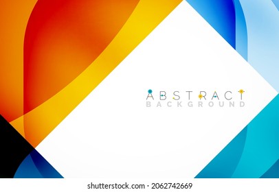 Fondo mínimo. Forma cuadrada abstracta con esquinas redondeadas creadas con formas onduladas. Ilustración vectorial para fondo de escritorio, pancarta, fondo, página de aterrizaje