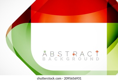 Minimal background. Abstract square shape with round corners created with wavy forms. Vector Illustration For Wallpaper, Banner, Background, Landing Page