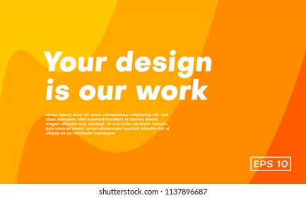 Minimal background with abstract wavy gradient shapes. Landing page header design. Vector