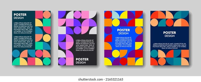 Minimal background and colorful design for covers, poster, brochure