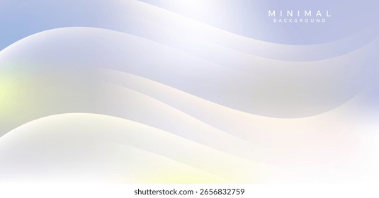 A minimal background consisting of curves and wavy patterns in soft gradients of white, light gray, and light green on a light and simple background to create a calm, soothing, and natural feel.