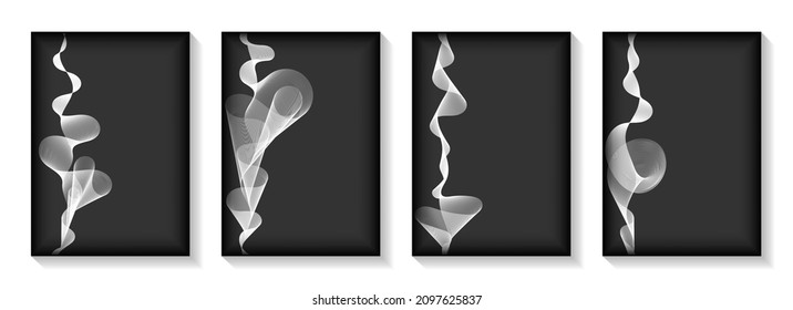 Minimal background design. Abstract wall arts vector collection. Black and white organic shape. Art design for poster, print, cover, wallpaper, minimal and natural wall art. Vector illustration.
