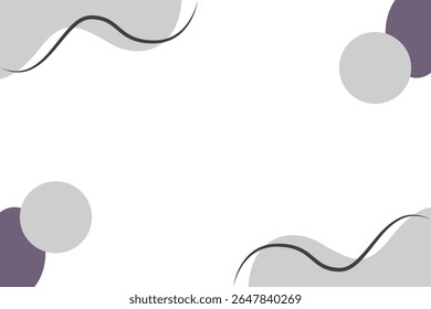 Conceito de design de fundo mínimo de formas e círculos isolados em fundo branco - ilustração vetorial