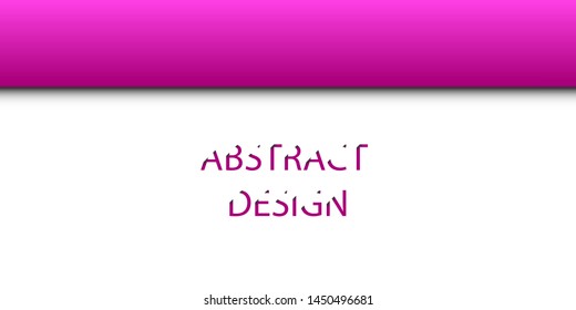 Minimal background design. Geometric template with purple elements and shadow