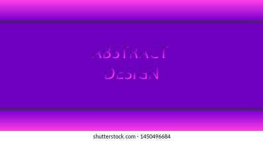 Minimal background design. Geometric template with purple elements and shadow