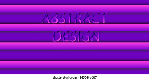 Minimal background design. Geometric template with purple elements and shadow