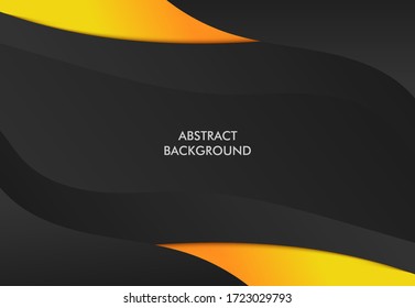 Minimal background design with gradient color yellow and black. Can be used in banner, poster, wallpaper, backdrop, cover, layout, template and more