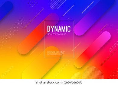Minimaler Hintergrund Dynamische Fluid Formen Futuristische Layout Vorlage. Konzeption des geometrischen abstrakten Hintergrundbildes der Vektorillustration. Flüssige flüssige Formen, Hintergrund. Vektorillustration Illustration Eps10