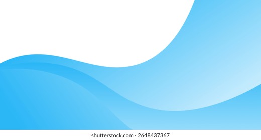 Minimal background with flowing blue curves and soft gradients.