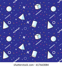 minimal background with geometric Memphis Pattern