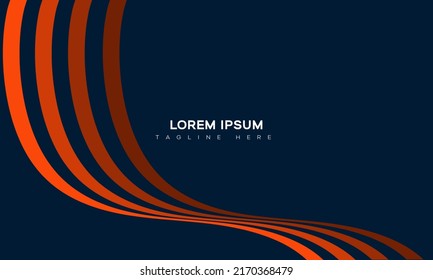 Mínimo geométrico de fondo. Elementos naranja y azul oscuro con gradiente líquido. forma dinámica. vector eps10