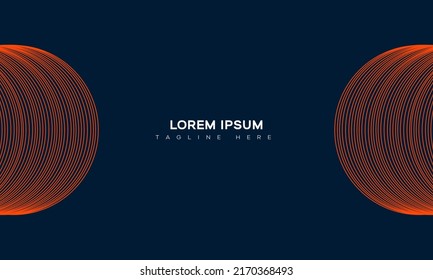 Minimal background geometric. Orange and dark blue elements with liquid gradient. dynamic form. eps10 vector