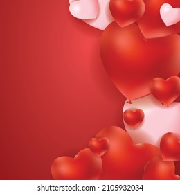 Minimal background, geometry shape background minimalist Valentine's day pink background, Abstract.