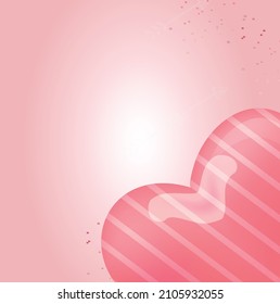 Minimal background, geometry shape background minimalist Valentine's day pink background, Abstract.