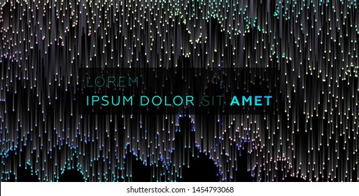 Minimal background with gradient color lines. Geometric trendy design. Pixel sorting glitch style. Eps10 vector illustration