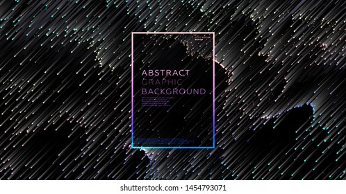 Minimal background with gradient color lines. Geometric trendy design. Pixel sorting glitch style. Eps10 vector illustration