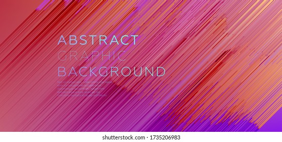 Minimal background with gradient color lines. Geometric trendy design. Pixel sorting glitch style. Eps10 vector illustration