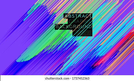 Fondo mínimo con líneas de color degradado. Diseño geométrico de moda. Estilo de fallo de ordenación de píxeles. Ilustración vectorial Eps10