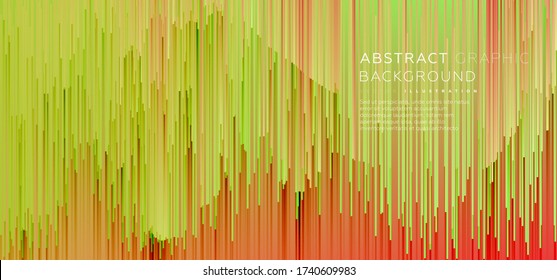 Minimal background with gradient color lines. Geometric trendy design. Pixel sorting glitch style. Eps10 vector illustration