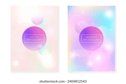 Minimal Background. Gradient Pattern. Holographic Design. Soft Futuristic Composition. Violet Magic Presentation. Light Banner. Simple Flyer. Trendy Dots. Purple Minimal Background