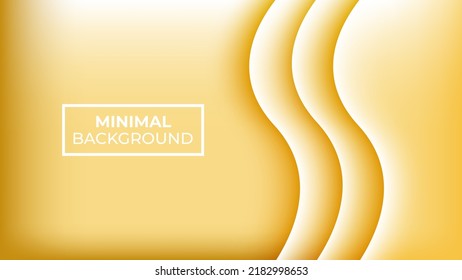 Minimal background light orange and has an indentation of three lines like waves, easy to edit
