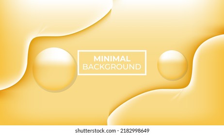 Minimal background light orange and there are two indentations and two circles , easy to edit
