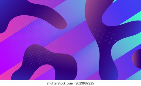Minimaler Hintergrund. Neonmuster. Helles Papier. 3d Liquid Design. Blue Trendy Flyer. Farbiges Tapete. Cool Landing Page. Geometrisches Banner. violetter minimaler Hintergrund