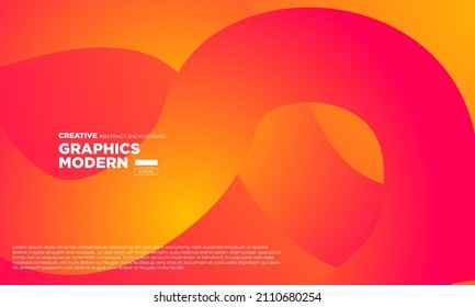 Fondo mínimo con cintas de color naranja sobre fondo naranja. Ilustración vectorial Eps10