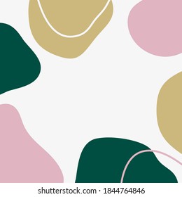 Fondo mínimo con formas abstractas orgánicas. Afiche contemporáneo. Diseño para tarjetas de felicitación, portadas, marca, resaltado, plantilla.