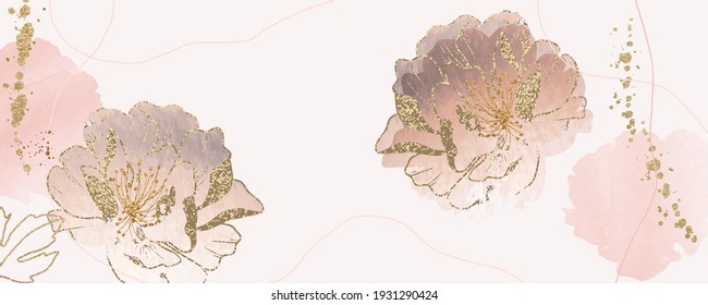 minimal background in pink flowers and tropical summer leaf