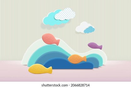 Minimal background for product display. 3d rendering.