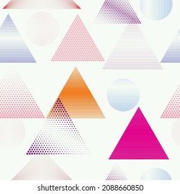 minimal background. Seamless pattern 80's - 90's years memphis design . vector illustration .