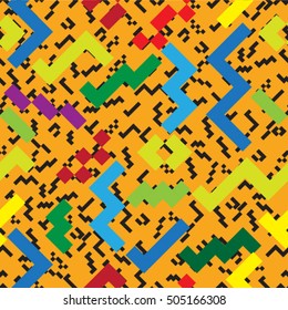 minimal background. Seamless pattern 80's - 90's years memphis design