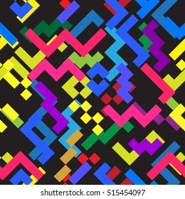 Minimal Background. Seamless Pattern 80's - 90's Years Memphis Design