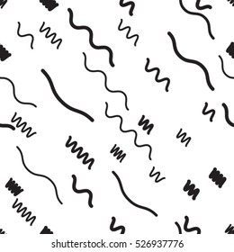 minimal background. Seamless pattern 80's - 90's years memphis design