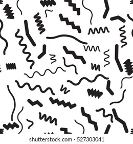 minimal background. Seamless pattern 80's - 90's years memphis design