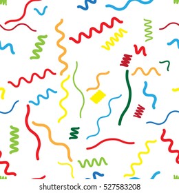minimal background. Seamless pattern 80's - 90's years memphis design