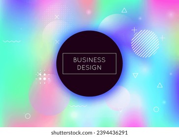 Minimal Background. Shiny Poster. Science Flyer. Vibrant Dots. Rainbow Pattern. Purple Soft Fluid. Light Iridescent Elements. Abstract Shape. Violet Minimal Background