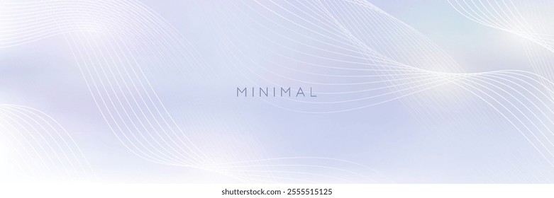 Minimal Background. Soft Graphic Design. Abstract modern line  background with flowing lines.