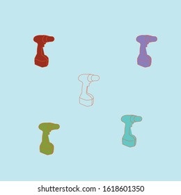 Minimal background in the style of abstraction. Screwdriver.