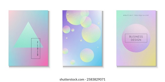 Minimal Background. Texture Triangle Design. Vibrant Placard. Hologram Banner. Cyberpunk Circle Template. Abstract Shape. Blue Grainy 3d Set. Violet Minimal Background