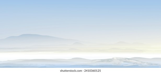 Minimal background. Vector landscape. Earth aerial view. Watercolor textured vector banner. 