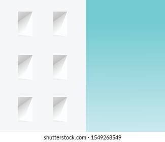 Minimal background of white building with window and blue sky.
